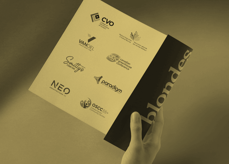 Portfolio of client logos designed by The Blondes branding and design agency